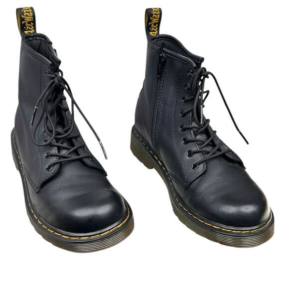Dr. Martens Unisex 1460 J Black Leather Combat Boots Size M 4 W 5 - Picture 5 of 11